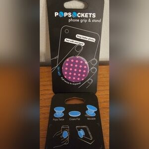 PopSockets Purple and Pink Polka Dot Phone Grip - Polka Time Purple